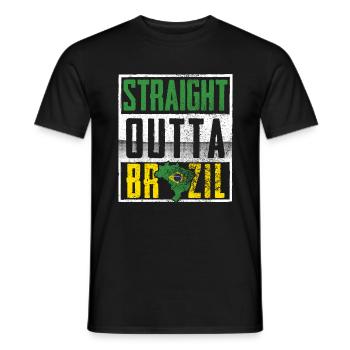 Direkt Aus Brasilien - Männer T-Shirt - Schwarz - Vorne - AI Model Male 178 light (178cm)