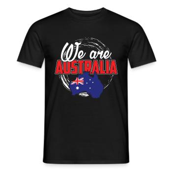 Wir Sind Australien - Männer T-Shirt - Schwarz - Vorne - AI Model Male 178 light (178cm)