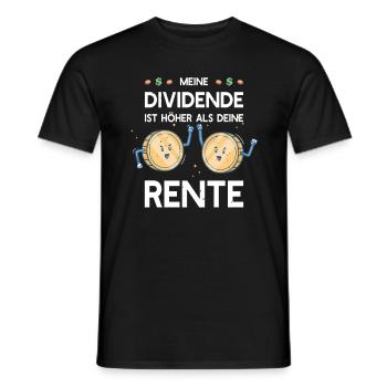 Aktie Aktionär Börse ETF Rendite Dividende - Männer T-Shirt - Schwarz - Vorne - AI Model Male 178 light (178cm)