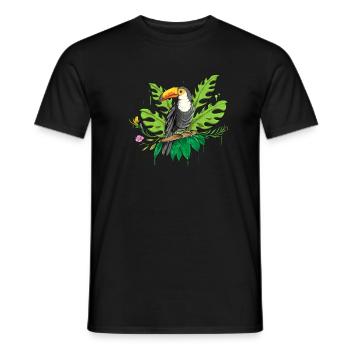 Tukan Costa Rica Tucan Tropical Oiseau Caraïbe motif - T-shirt homme - noir - Devant - AI Model Male 178 light (178cm)