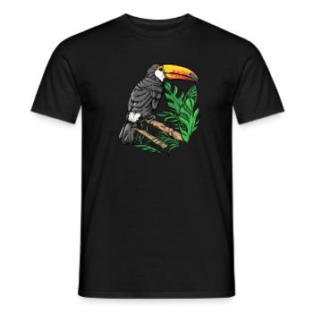 Tukan Costa Rica Tucan Tropical Oiseau Caraïbe motif - T-shirt homme - noir - Devant - AI Model Male 178 light (178cm)