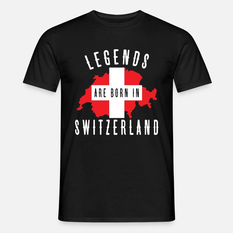 Schweiz - Männer T-Shirt - Schwarz