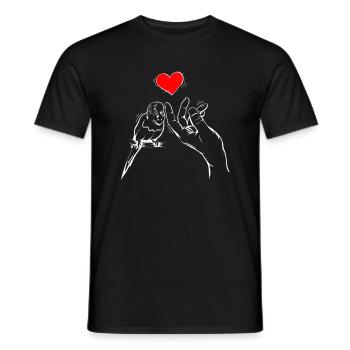 Budgerigar I Parakeet Bird Budgie Motif for - Men's T-Shirt - black - Front - AI Model Male 178 light (178cm)