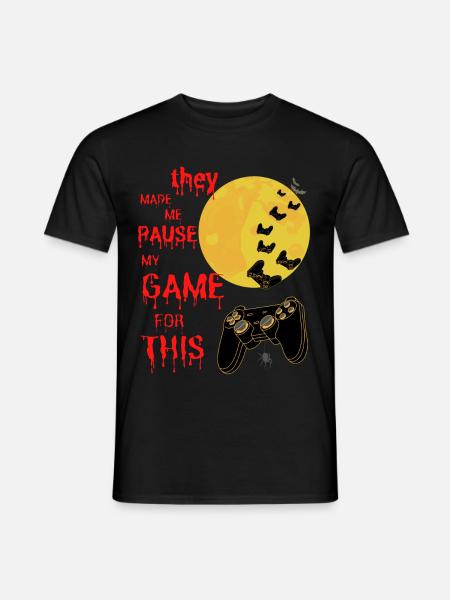 halloween gamers design. Game nerd shirt - Mænd T-shirt - sort