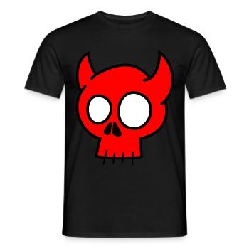 Totenkopf Hörner Schädel - Männer T-Shirt - Schwarz - Vorne - AI Model Male 178 light (178cm)