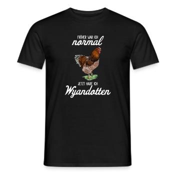 Wyandotten Huhn I Henne Ei Hahn Motiv für - Männer T-Shirt - Schwarz - Vorne - AI Model Male 178 light (178cm)