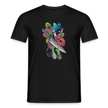 Cook I spices kitchen chef hat cook motif for chef - Men's T-Shirt - black - Front - AI Model Male 178 light (178cm)