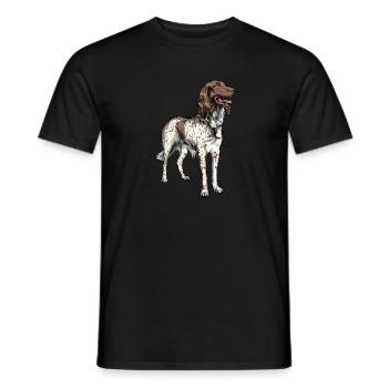 Großer Münsterländer I Vorstehhund Jagdhund Motiv - Männer T-Shirt - Schwarz - Vorne - AI Model Male 178 light (178cm)