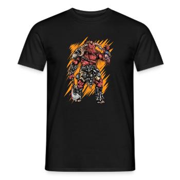 Minotaurus I Fabelwesen altes Griechenland Motiv - Männer T-Shirt - Schwarz - Vorne - AI Model Male 178 light (178cm)