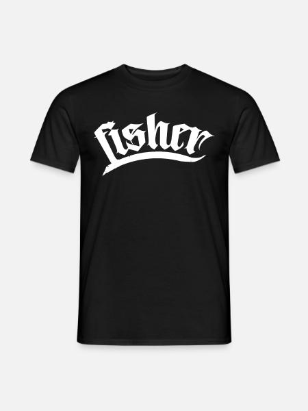 fisch fischer fishing fisher club hecht angeln cap - Männer T-Shirt - Schwarz