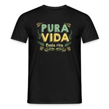 Pura Vida I Costa Rica Motiv für Ticos Kreolen - Männer T-Shirt - Schwarz - Vorne - AI Model Male 178 light (178cm)
