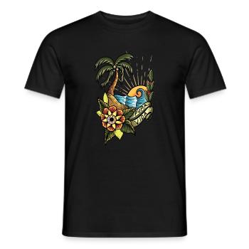 Pura Vida I Costa Rica motif for Tico's creoles - Men's T-Shirt - black - Front - AI Model Male 178 light (178cm)