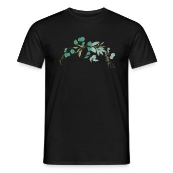 Wedding Flower Wreath I Bride Bouquet Boho Style - Men's T-Shirt - black - Front - AI Model Male 178 light (178cm)