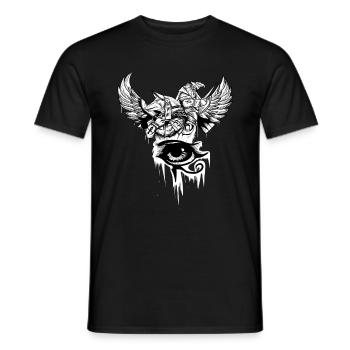 Horus I Eye Dieu égyptien Pharaon Faucon - T-shirt homme - noir - Devant - AI Model Male 178 light (178cm)