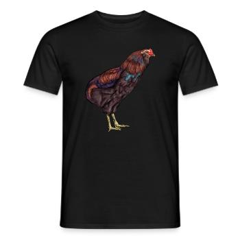 Araucana Chicken I Chicken Chicken Motif for - Men's T-Shirt - black - Front - AI Model Male 178 light (178cm)