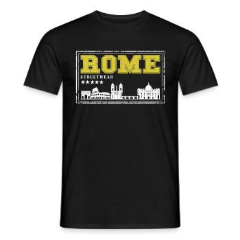 Rome Rome Italy City Skyline Home Love - Men's T-Shirt - black - Front - AI Model Male 178 light (178cm)