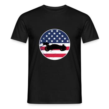 RC Buggy Racer Modellautos Hobby USA Flagge USA - Männer T-Shirt - Schwarz - Vorne - AI Model Male 178 light (178cm)