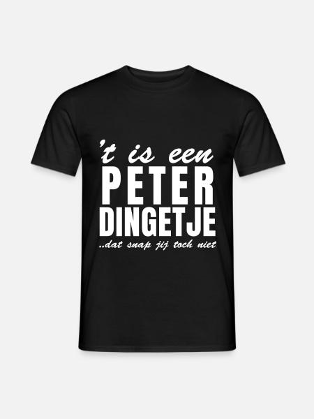 gepersonaliseerd naam t-shirt design voor Peter - Heren T-shirt - zwart