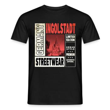 Ingolstadt Deutschland Stadt Skyline Heimat Liebe - Männer T-Shirt - Schwarz - Vorne - AI Model Male 178 light (178cm)
