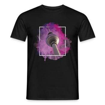 Berlin Allemagne City Skyline Splash Coloré - T-shirt homme - noir - Devant - AI Model Male 178 light (178cm)
