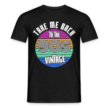 Né dans les années 90 - T-shirt homme - noir - Devant - AI Model Male 178 light (178cm)