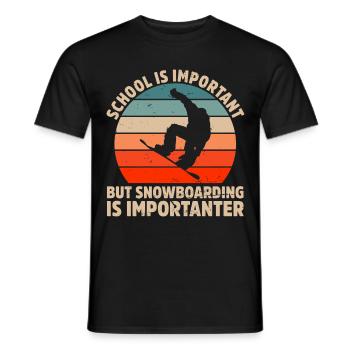 Snowboarding gift idea for snowboarders Snowboar - Men's T-Shirt - black - Front - AI Model Male 178 light (178cm)