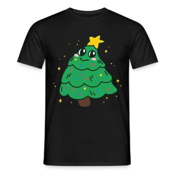 Christmas Tree - Men's T-Shirt - black - Front - AI Model Male 178 light (178cm)