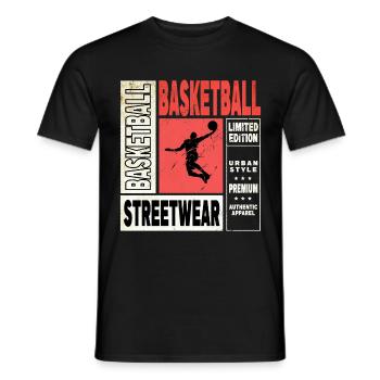 Basketteur Basketteur Dunking Sport Player - T-shirt homme - noir - Devant - AI Model Male 178 light (178cm)