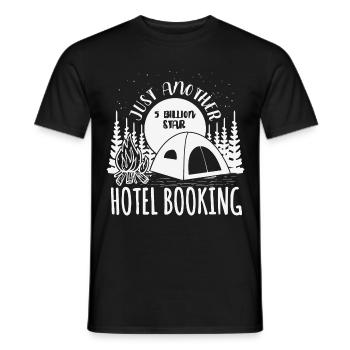 Camping sous les étoiles Camping Caravan Tente - T-shirt homme - noir - Devant - AI Model Male 178 light (178cm)