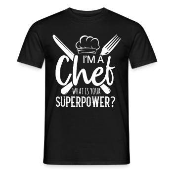 Chef Chef Chef Cuisine Drôle de dicton - T-shirt homme - noir - Devant - AI Model Male 178 light (178cm)