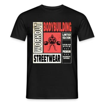 Bodybuilding Bodybuilder Gewichtheben Kraftsport - Männer T-Shirt - Schwarz - Vorne - AI Model Male 178 light (178cm)