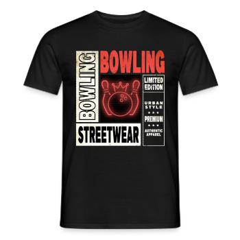 Bowling Bowling Bowling Ball Quilles Joueurs de bowling - T-shirt homme - noir - Devant - AI Model Male 178 light (178cm)