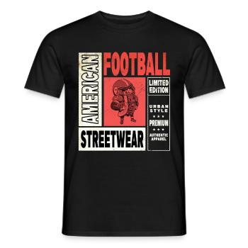 Joueur de tacos de football américain Vintage USA Sports - T-shirt homme - noir - Devant - AI Model Male 178 light (178cm)