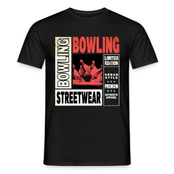 Bowling Bowling Bowling Ball Quilles Joueurs de bowling - T-shirt homme - noir - Devant - AI Model Male 178 light (178cm)