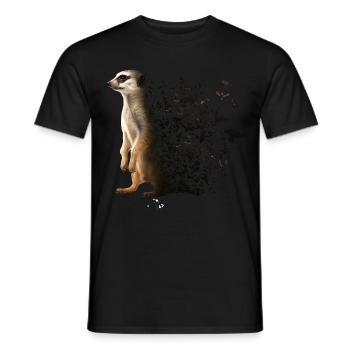 Meerkat - Men's T-Shirt - black - Front - AI Model Male 178 light (178cm)