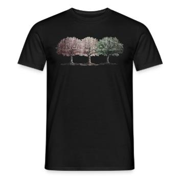 Bunte Bäume bunt Baum Wald - Männer T-Shirt - Schwarz - Vorne - AI Model Male 178 light (178cm)