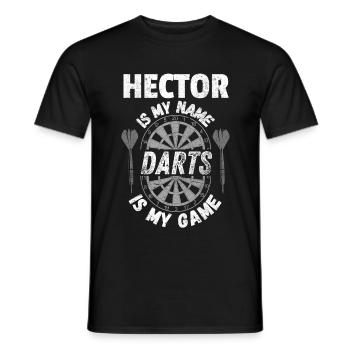 Darts, Darts-Fan Hector personalisierter Dartspieler - Männer T-Shirt - Schwarz - Vorne - AI Model Male 178 light (178cm)