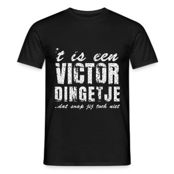 Cool nom de la chemise design Victor, personnalisé - T-shirt homme - noir - Devant - AI Model Male 178 light (178cm)