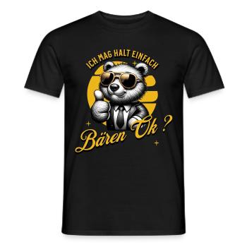 I just like bears - Men's T-Shirt - black - Front - AI Model Male 178 light (178cm)