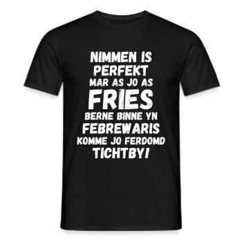 Fête de Frise née en février - T-shirt homme - noir - Devant - AI Model Male 178 light (178cm)