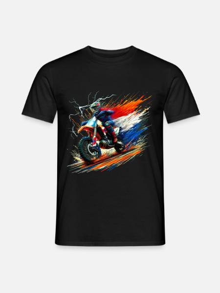 Niederländische Farben Motorrad T-Shirts Niederländisch - Männer T-Shirt - Schwarz