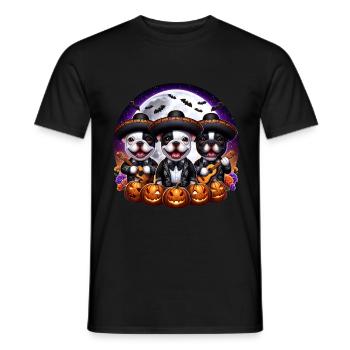 Süße französische Bulldoggen Mariachi Band Halloween Shirt - Männer T-Shirt - Schwarz - Vorne - AI Model Male 178 light (178cm)