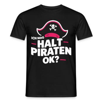 Pirate Carnaval Carnaval Déguisement - T-shirt homme - noir - Devant - AI Model Male 178 light (178cm)