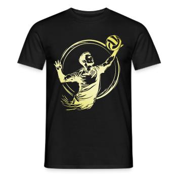 Volleyball Spieler - Männer T-Shirt - Schwarz - Vorne - AI Model Male 178 light (178cm)