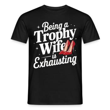Woman Wife Partner Family Married - Men's T-Shirt - black - Front - AI Model Male 178 light (178cm)