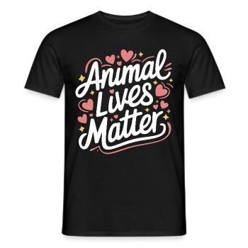 Végétarien Végétalien Végétarien Végétarien - T-shirt homme - noir - Devant - AI Model Male 178 light (178cm)