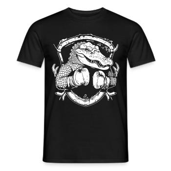 Alligator Boxer Fighter - T-shirt homme - noir - Devant - AI Model Male 178 light (178cm)
