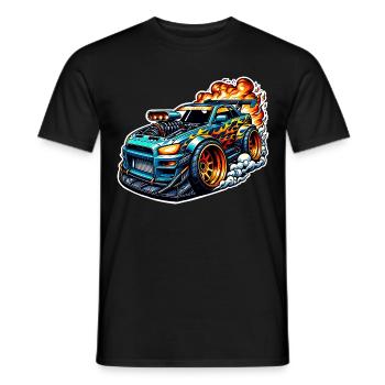Sports Car Tuning Car - Men's T-Shirt - black - Front - AI Model Male 178 light (178cm)