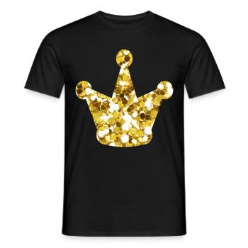 King Crown Gold - Men's T-Shirt - black - Front - AI Model Male 178 light (178cm)