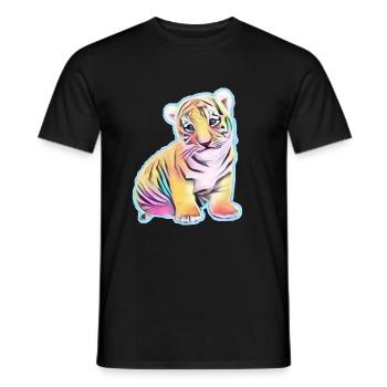 Tiger - T-shirt homme - noir - Devant - AI Model Male 178 light (178cm)